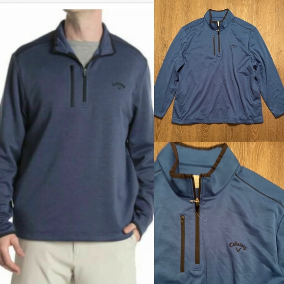Callaway Other - NWT CALLAWAY Tech Fleece 1/4 Zip Pullover
XXL Peacoat Blue
Heather golf mens